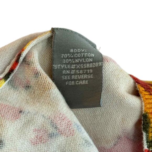 D10 NY Collection Floral Button Down Fall Sweater, Large, Pre-owned - Picture 7 of 8